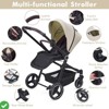 Baby Stroller Lightweight Infant Stroller w/ Storage Basket Convenient One-Hand Fold Travel Stroller w/Adjustable Footrest - 3 of 4