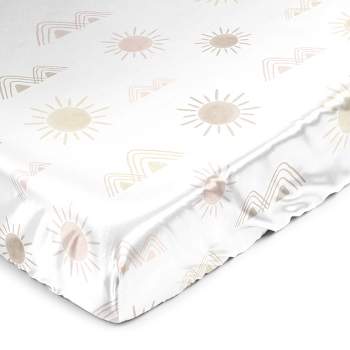 Sweet Jojo Designs Girl Satin Fitted Crib Sheet Desert Sun Pink Mauve Taupe