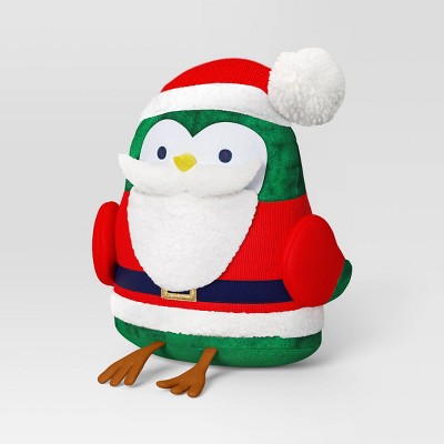 Featherly Friends™ Bird Dressed as Santa Christmas Novelty Throw Pillow - Wondershop™