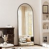Beautyolove 76"x34" Arched Full Length Mirror Free Standing Hanging Mounted Mirror Aluminum Frame, Black - 3 of 4