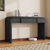 Unique Modern Rounded Silhouette Sideboard, Smooth Surface Console Table with 2 Drawers, Console Table Contemporary-Cuddlewood - 2 of 4