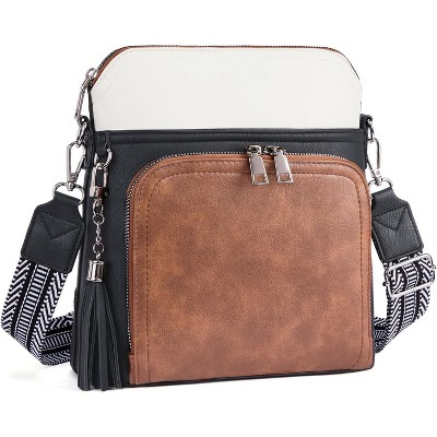 Crossbody Purse for Women Vegan Leather Medium Crossbody Wallet Bag for Travel Women Shoulder Handbags