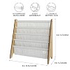 3 Sprouts Recycled Fabric Kids Bookcase, Toddler Bookshelf - Gingham Beige - 4 of 4