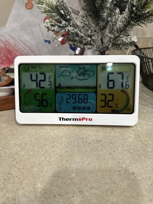 ThermoPro TP280BW 1000FT Home Weather Station Wireless Indoor Outdoor  Thermometer, Indoor Outdoor Weather Stations, Inside Outside Weather  Thermometer Barometer with Forecast 