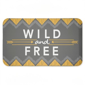 Stupell Industries Desert Boho Wild & Free Printed Anti-Fatigue Floor Mat, design by Alison Tauber, 30"x18" - 1 of 4