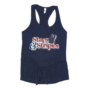 Simply Sage Market Women's Stars and Stripes Distressed Racerback Tank - 1 of 4