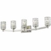 Aubrey 5-Light Vanity Light - Elegant Glass Shades & Brushed Nickel Mount - Dimmable - 4 of 4