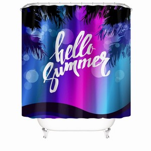 Hello Summer Shower Curtains for Bathroom Waterproof Fabric Bath Curtain Durable Soft Stylish Bathroom Decor 72x72 Inch - 1 of 1