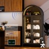 FONTOI Arched Shaped Decorative Storage Cabinet, 5-Tier Arched Bookcase with 3 Movable Shelves, Black, 30.7"*70.9"*15.7" - 3 of 4