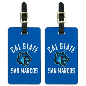 California State University San Marcos Cougars Logo Luggage ID Tags Suitcase CarryOn Cards  Set of 2 - 1 of 4