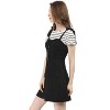 Allegra K Women's Strap Button Down Faux Suede A-Line Mini Overall Dress - 2 of 4
