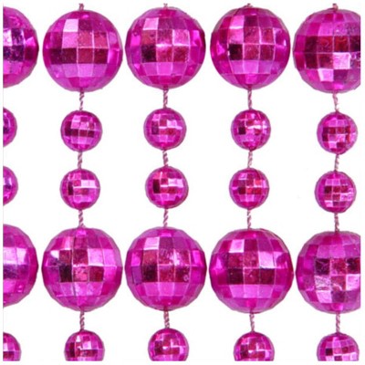 Magic Matt’s Brilliant Blinkys Round Disco Bead Necklace Pack of 12 Pink