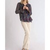 Women's Mixed Floral Print Metallic Blouse - umgee - 4 of 4
