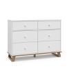 Storkcraft Modern 6-Drawer Double Dresser  - White/Vintage Driftwood - 2 of 4