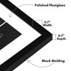 Americanflat 22x28 Poster Frame with Polished Plexiglass - Use as 18x24 Frame with Mat or 22x28 Frame Without Mat - Streamline Collection - Black - 3 of 4
