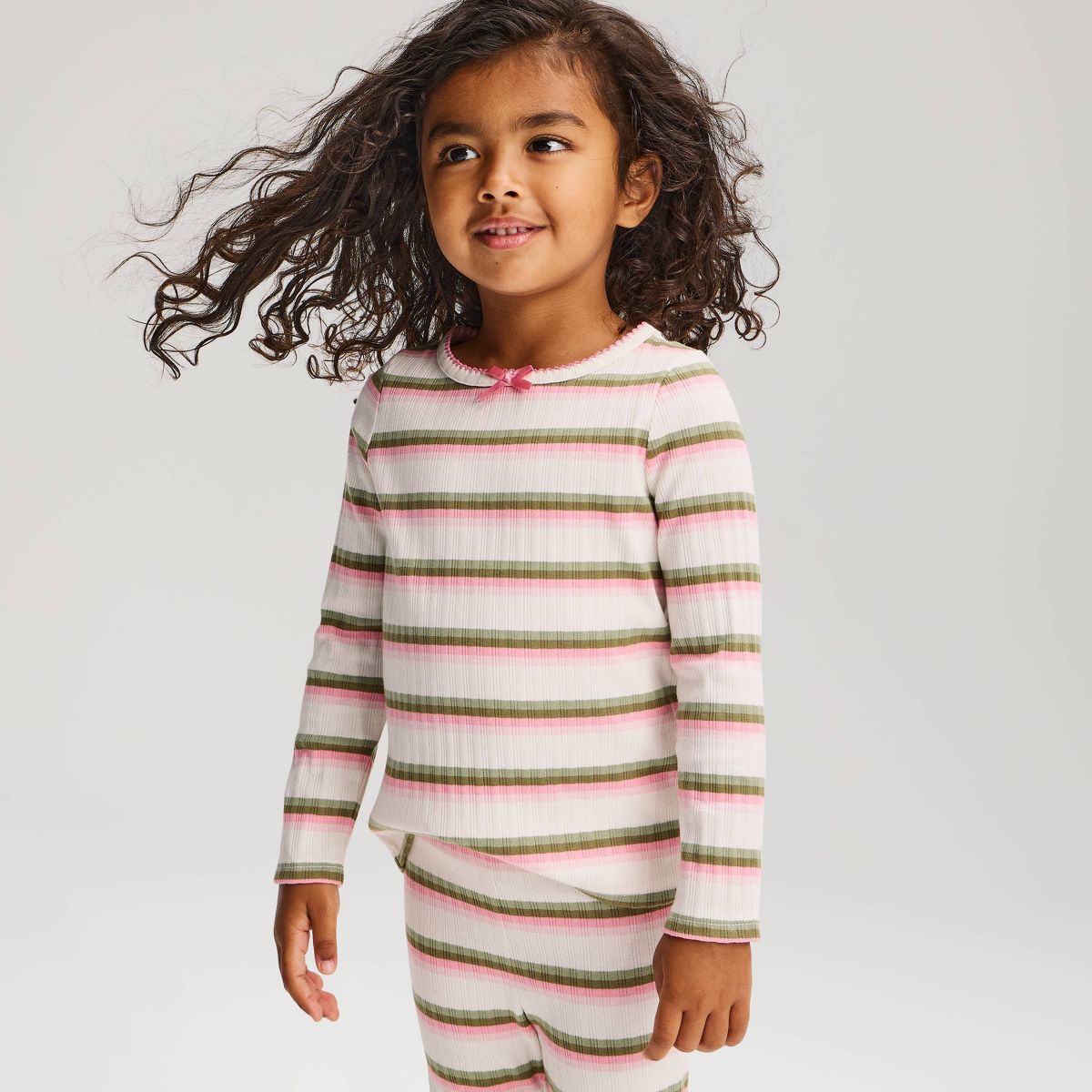 Toddler Girls' Ribbed Long Sleeve T-Shirt - Cat & Jack™ - thumbnail 4