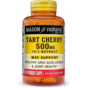 Mason Natural Tart Cherry 500 mg 10:1 Extract Veggie Caps, 90 Count - 1 of 4