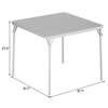 Folding Square Table, 37 Inch Portable Upholstered Card Table with Folding Legs for 4 People, Modern Foldable Game Table, Metal Dining Table - 2 of 4