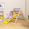 Costway Toddler Folding Climbing Toys Montessori Wood Climbing Triangle Set w/Ramp Slid - 2 of 4