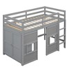 YOOCOZZ Twin Size Loft Bed with Wardrobe, Window Design - 4 of 4