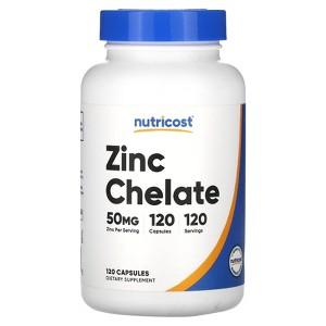Nutricost Zinc Chelate, 50 mg, 120 Capsules - 1 of 2