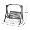 PAGED Swing Chair Outdoor, 2-Person Porch Swing Bench Armrests, Steel Frame for Outdoor, Garden - 3 of 4