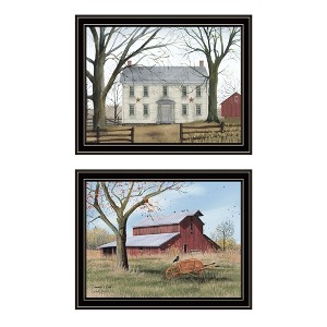 2Piece Vignette Early American Homestead Black Framed Wall Art for Living Room, Bedroom Wall Art Print for Home Decor by Billy Jacobs - 1 of 4