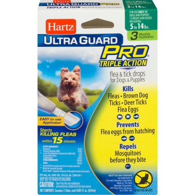 Hartz UltraGuard Pro Flea and Tick Treatment Drops for Dogs and Puppies - 3ct