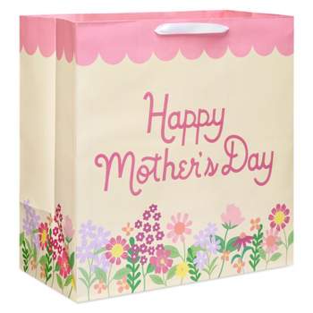 Mother's Day XL Gift Bag Floral Scallop 'Happy Mother's Day'