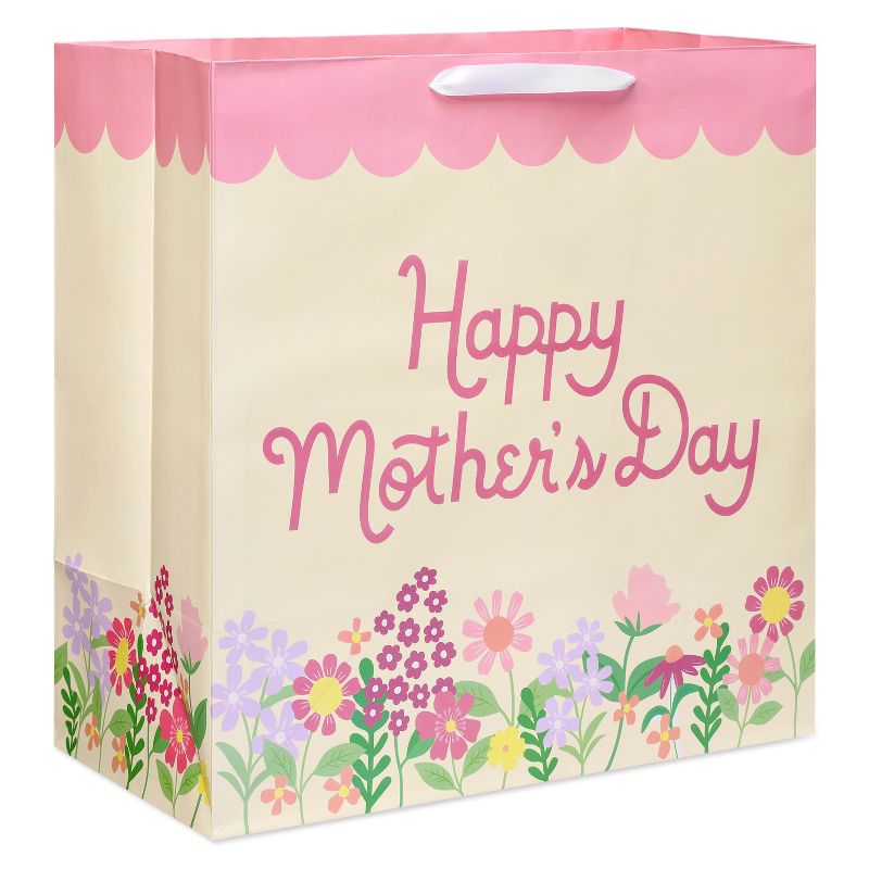 Mother&#39;s Day XL Gift Bag Floral Scallop &#39;Happy Mother&#39;s Day&#39;, 1 of 6