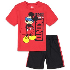 Disney Mickey Mouse Baby T-Shirt and Shorts Outfit Set Infant - 1 of 4