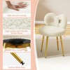 ROOMTEC Vanity Chair with Back, No Wheels Swivel Makeup Chair with Upholstered, for Bedroom and Makeup Room - 4 of 4