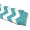 Wrapables Colorful Baby & Toddler Leg Warmers 2, Chevron Aqua and White - 2 of 2