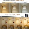 65"H Adjustable Height Standing Lamp With Remote 3 Color Temperatures For Living Room,Boho Style Floor Lamp With Rattan Shade For Bedroom-The Pop Home - 4 of 4