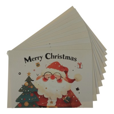 Unique Bargains Christmas Greeting Card Multicolor 4.5 x 3.1Inch 10 Pcs