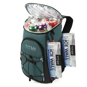 Titan by Arctic Zone Eco 24 Cans/16 qt Backpack Cooler with Ice