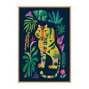 Kate & Laurel All Things Decor 23"x33" Sylvie Tiger in The Forest Wall Art by Rachel Lee Natural: Mid-Century Modern Canvas - 2 of 4