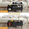 IULULU Lift Top Coffee Table - Wooden Table with Shelf & Compartment for Living Room - 3 of 4