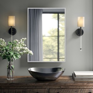 MAYEERTY Hanging Mirror Aluminum Alloy Thin Edge Right Angle Rectangle - 1 of 4