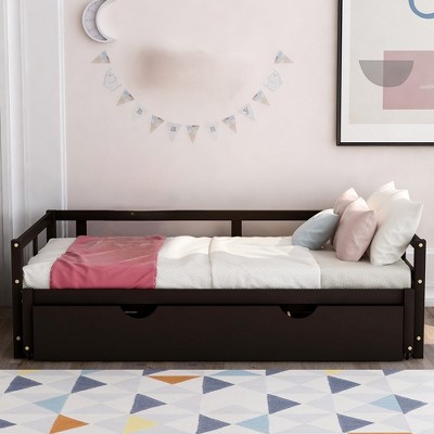 2 In 1 Sleeper Sofa Bed Convertible Sofa Sleeper Pull Out Sofa Bed Leisure Lounger Upholstered Sofa Bed With Wheel For Living Room Bedroom Office