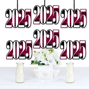 Big Dot of Happiness 2025 Maroon Graduation Decorations - DIY Party Essentials - Set of 20 - 1 of 4