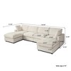 U Shaped Sectional Couch 134 Inch 4-Seater Modern Modular Sofa with 2 Ottoman,Chenille Deep Seat Couches for Living Room, Bedroom and Apartment - 3 of 4