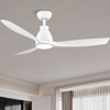 YUHAO 56 in. Indoor Modern Contemporary Matte Black ABS Blades 6-speed Ceiling Fan with Light and Remote Control - 2 of 4