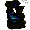 Sunnydaze Indoor Decorative Five Stream Rock Cavern Tabletop Water Fountain with Multi-Colored LED Lights - 13" - image 3 of 4