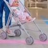 JC Toys Berenguer Boutique Single Umbrella Baby Doll Stroller Elephant Theme - Pink - 3 of 4