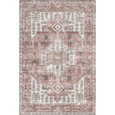 Nuloom Evon Medallion 5x8 Machine Washable Area Rug For Living Room ...