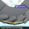 Outdoor Patio Iron Curved Sectional Sofa Set with Coffee Table and Cushions - 3 of 4