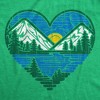 Womens Funny T Shirts Nature Heart Sarcastic Wilderness Graphic Novelty Tee For Ladies - Crazy Dog Women's T Shirt For Campers Green XL - 2 of 4