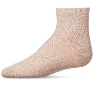 Memoi Girls' Pique Stitch Anklet Socks - 1 of 4