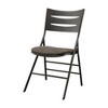 MECO Sudden Comfort Destiny 3 Slat Back Padded Folding Chair with Contoured Backrest and Steel Frame for Indoor or Outdoor Events, Cinnabar (Set of 4) - 3 of 4
